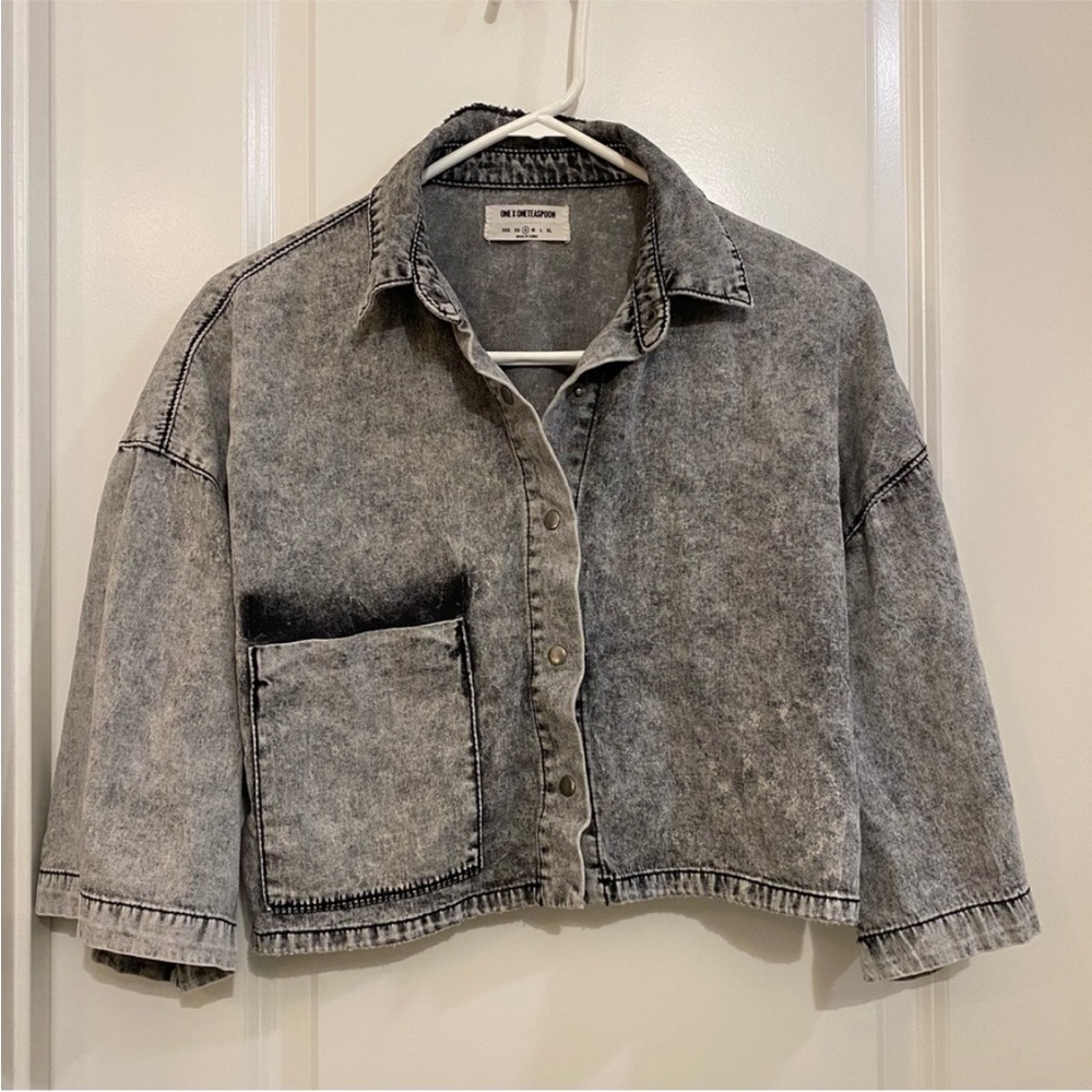 One Teaspoon Gray Jean Jacket
